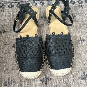 Talbots Black Woven Espadrilles